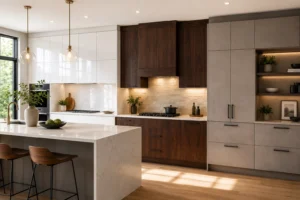 راهنمای جامع انواع متریال کابینت آشپزخانه